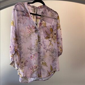 Kut from the Kloth Lavender Floral Blouse